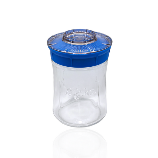 Small blue Kefirko jar for milk kefir