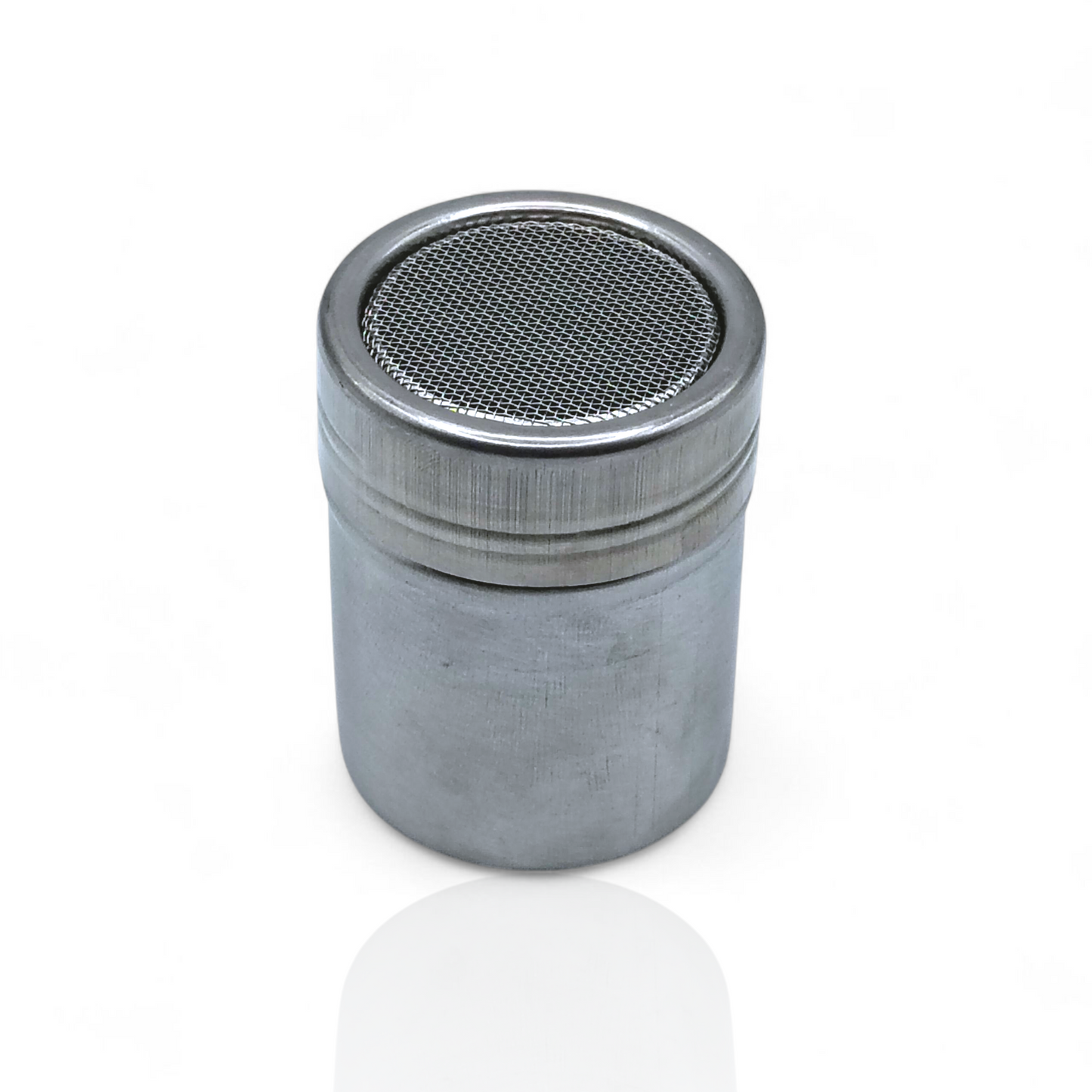 Stainless steel flour duster for baking sourdough front photo