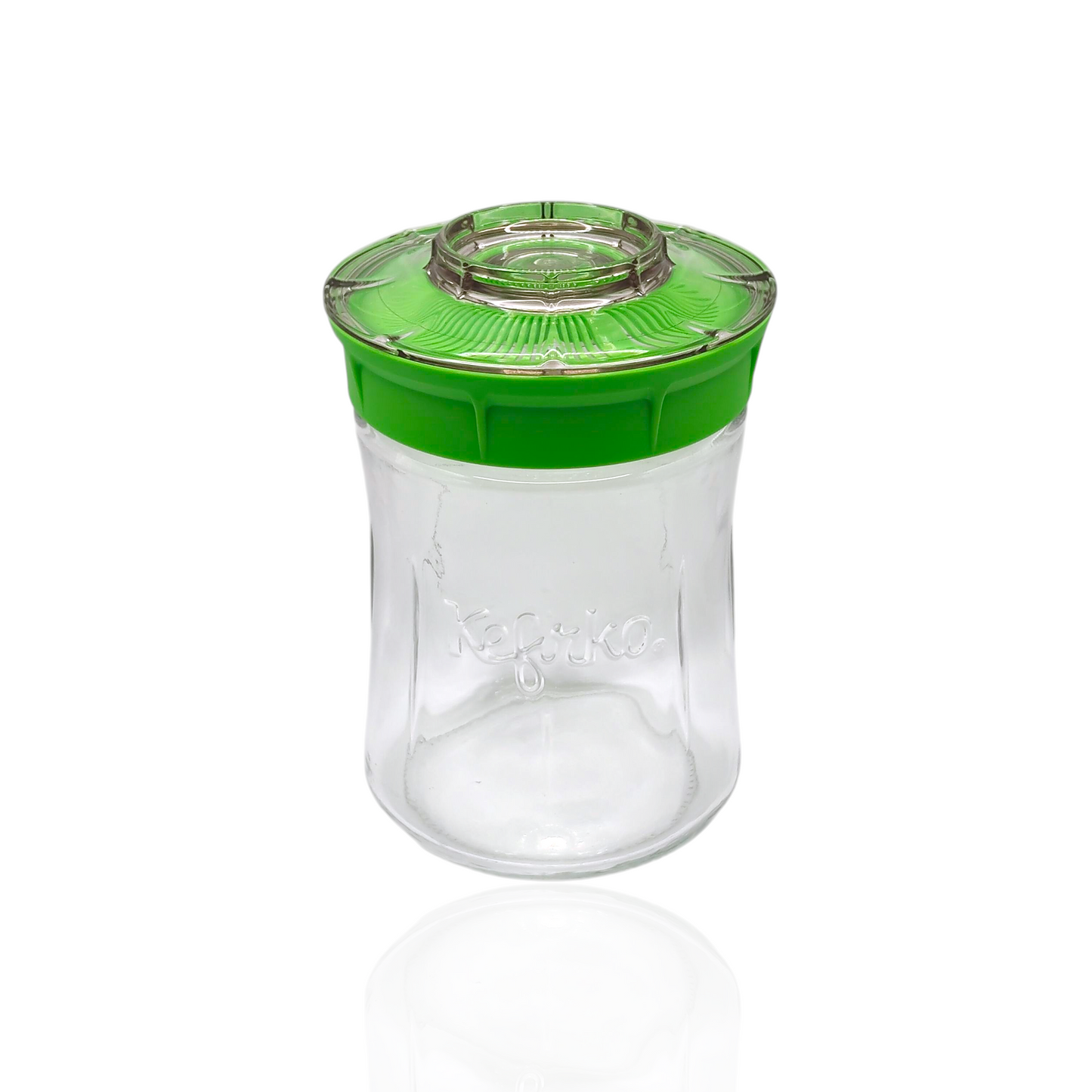 Small green Kefirko jar for milk kefir 